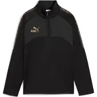 Puma Harjoituspaita Kingwinter 1/4 Vetoketju 2.0 - Musta/kulta Lapset, koko 164 cm