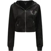 True Religion Crystal Velour Vetoketjullinen Huppari black Koko S