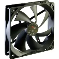 Inter-Tech F-120-S, Tuuletin, 12 cm, 1200 RPM, Musta (88885060)