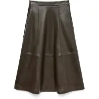 Vero Moda Vmolive Hw Coated Ankle Skirt Prm - Khaki green - S