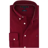 Tommy Hilfiger Flex Flannel Solid Rf Shirt - Burgundy - L