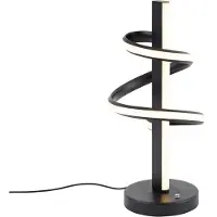 QAZQA Design-pöytävalaisin musta sis. LED himmennettävä - Rolla
