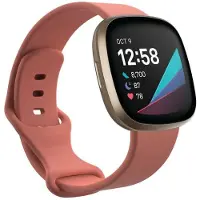 CaseOnline Sport Rannekoru Fitbit Sense - Vpunainen