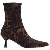 Xti for woman. 14470201-LEOPARDO Ankle boots 144702 brown (40), 3 to 5 cm, Zip, Casual, Animal Print