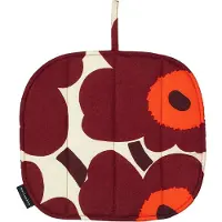 Marimekko Pieni Unikko patalappu, vanilja/viininpunainen/punainen