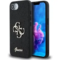 GUESS Pu Fixed Glitter 4g Metal Logo Iphone 16e Puhelinkotelo