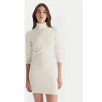 Tommy Hilfiger Tjw Ess Turtleneck Sweater Dress - White - L