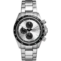 Fossil Analoginen kello 'AUTOCROSS' musta / hopea