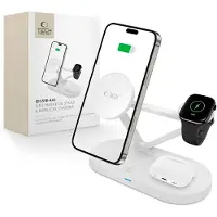 Tech-Protect QI15W-A41 3-in-1 MagSafe langaton laturi 15W - Valkoinen