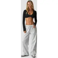 ICANIWILL Everyday Straight Leg Sweat Pants Light Grey Melange