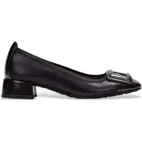 Hispanitas for woman. HI254318 Black Oporto Leather Shoes (40), 3 to 5 cm, None, Casual
