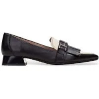 Hispanitas for woman. CHI243573 Menorca black leather shoes (37), 1 to 3 cm, None, Casual, Party