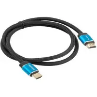 Lanberg CA-HDMI-P20CU-0010-BK, 1 m, HDMI-tyyppi A (vakio), HDMI-tyyppi A (vakio), 3D, 18 Gbit/s, Musta, Sininen
