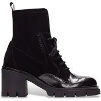 Hispanitas for woman. HI254281 Zurich Rock Leather Ankle Boots black (39), 5 to 8 cm, Zip, Casual