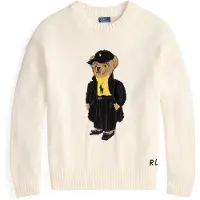 Ralph Lauren Polo Bear Cotton Crewneck Sweater - Cream - S
