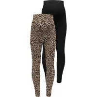 ONLY Maternity Olmlovely Life New Leg 2Pck Aop Jrs Noos - Black - S