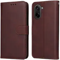 SKALO OnePlus Nord CE5 PU-nahka Lompakkokotelo - Ruskea