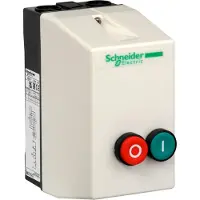 Schneider Electric Moottorikäynnistin kotelossa ilman lämpörelettä, käynnistys (vihreä) pysäytys (punainen), 4KW, 400V AC, 9A AC33-napaan , ohjausjännite 230V AC, IP65