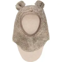Huttelihut Teddykypärämyssy + Korvat Merinovilla, Camel Melange, 52