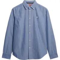 Superdry for woman. W4010565A Slim fit oxford shirt blue (XS), Casual, Cotton, Classic, Long sleeve
