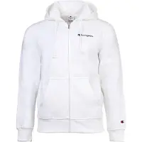 Champion Full Zip Hoodie Sweatshirt - White - XL