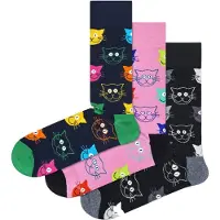 Happy socks 3 pakkaus Mixed Cat Socks Gift Box