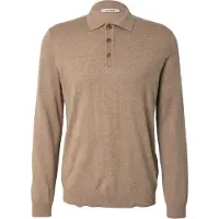Only & Sons Onsloui Reg 12 Ls Mel Polo Knit Noos - Beige - M