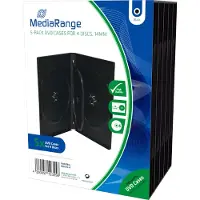 MediaRange BOX35-4, DVD-kotelo, 4 levyt, Musta, Muovi, 120 mm, RoHS