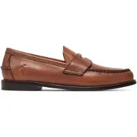 Ralph Lauren for man. 803932221001 Alston Penny brown leather loafers (41), Flat, None, Casual
