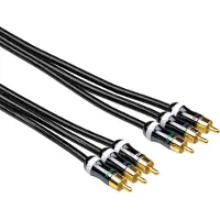 Hama HA-83030 3x RCA kullattu -audiokaapeli, 1,5 m, musta