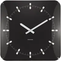 Karlsson Wall Clock Sucinto Dome Square White - Black - W35CM