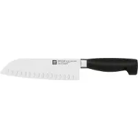 Zwilling Four star santokuveitsi 18 cm Musta-ruostumaton teräs