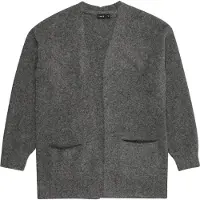 LMTD Nlfnava Ls Long Knit Cardigan Noos - Grey - 134-140