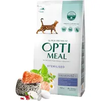 OPTIMEAL™ Täysrehu steriloiduille kissoille lohella, 4 kg
