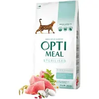OPTIMEAL™ Täysrehu steriloiduille ja steriloiduille kissoille - kalkkuna ja kaura, 10 kg