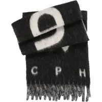 Copenhagen Studios Cph Shawl 13 Wool Mix Dark Brown/Blue - Black - ONE SIZE