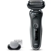 Braun Series 5 51-W1600s, Teräverkollinen parranajokone, Musta, Valkoinen, Painikkeet, LED, Lataus, Teho, AC/Akku