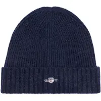 Gant Unisex. Shield Wool Beanie - Navy - ONE SIZE