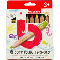 Bruynzeel Kids Soft Colored Pencils 6 pcs.