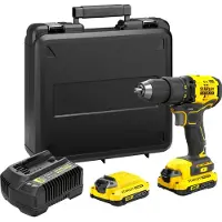 Stanley Akku isku- ja ruuvikone 60 Nm harjattomalla moottorilla - Litium 18V - 2 akkua 2Ah - FATMAX V20 - SFMCD710D2K-QW