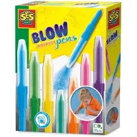 SES Creative Airbrush Blow Kynät Yellow-5-10 Y Keltainen 5-10 vuotta Pojat, Tytöt