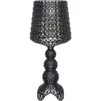 Kartell Design-pöytävalaisin Mini Kabuki, himmennettävä, Musta, Olohuone/ruokailutila, Synteettinen materiaali, Design