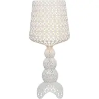 Kartell Pöytävalaisin , Mini Kabuki, himmennettävä, Valkoinen, Olohuone, Muovi, Design