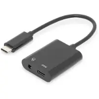Digitus USB TYPE-C SPLITTER CABLE, TYPE C - 3.5MM+TYPE C (AK-300400-002-S)