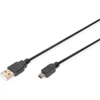 Digitus USB 2.0 CONNECTION CABLE, TYPE A - MINI B (5PIN) (AK-300130-010-S)