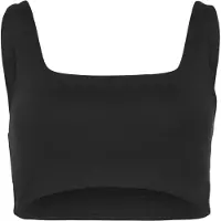 Girlfriend Collective Tommy Bra, Square-Neck - Black - XL