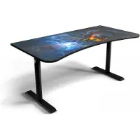 AROZZI Arena Gaming Desk - Omega -pelipöytä, musta/grafiikka