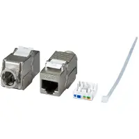 Efbe-Schott Elektronik E-200100, Tasainen, Metallinen, RJ-45, IDC, Naaras, Naaras