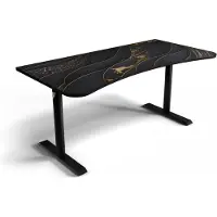 AROZZI Arena Gaming Desk - Black Gold -pelipöytä, musta/grafiikka
