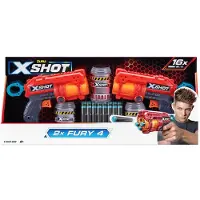 XShot X-Shot - Excel Double Fury 4 Combo Pack (3Cans,16Darts) (36329)